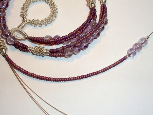 Abby Hook's Lavender Lariat Necklace - , Findings & Components, Toggles & Clasps, Earwire & Headpin, Coiling, Coiling Wire, Wire Coiling, Beads, add beads