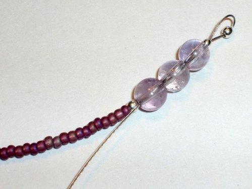 Abby Hook's Lavender Lariat Necklace - , Findings & Components, Toggles & Clasps, Earwire & Headpin, Coiling, Coiling Wire, Wire Coiling, Beads, add a crimp