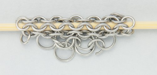 Kylie Jones's Round Maille and Leather Necklace - , Chain Maille Jewelry, Making Chain, Chain Making , add a smaller ring