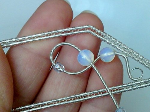 delilah's Moonstone Woven Wire Bangle - , Wire Weaving, Wire Wrapping, Wrapping, Wire Wrapping Jewelry, Weaving, Wire Weaving, Weaving Wire, 