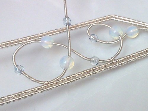 delilah's Moonstone Woven Wire Bangle - , Wire Weaving, Wire Wrapping, Wrapping, Wire Wrapping Jewelry, Weaving, Wire Weaving, Weaving Wire, 