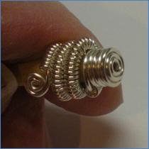 Judy Larson's Coiled End Caps - , Findings & Components, Toggles & Clasps, Earwire & Headpin, Coiling, Coiling Wire, Wire Coiling, Findings, Clasps, Components, Spirals, Wire Spiral, Spiral Wire Wrap, Completed Coiled end Cap