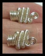 Judy Larson's Coiled End Caps - , Findings & Components, Toggles & Clasps, Earwire & Headpin, Coiling, Coiling Wire, Wire Coiling, Findings, Clasps, Components, Spirals, Wire Spiral, Spiral Wire Wrap, 2 Matching Coiled End Caps