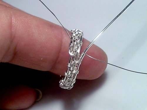 delilah's Beaded Bezel Wire Ring - , Wire Weaving, Spirals, Wire Spiral, Spiral Wire Wrap, Weaving, Wire Weaving, Weaving Wire, 