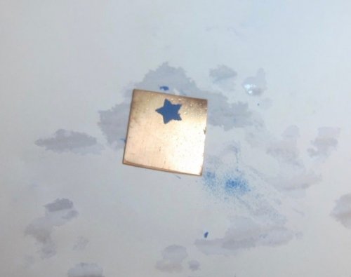 Karen Meador, Ph.D.'s Using Stencils with Enameling - , Enameling, Enamel Jewelry Supplies, Enamel, Enameling, Enameled Jewelry, remove the pattern