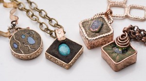 Judy Ellis's EnCapture Artisan Concrete and Open Back Bezels - , Wire Jewelry Design, Design, Tools, , Encapture Concrete with Pattern wire