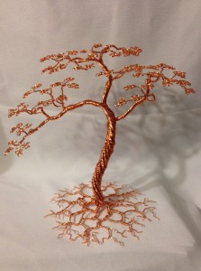 Judy Ellis's Planting Trees - , Contemporary Wire Jewelry, Wire Wrapping, Wrapping, Wire Wrapping Jewelry, Weaving, Wire Weaving, Weaving Wire, , Copper wire wrapped tree