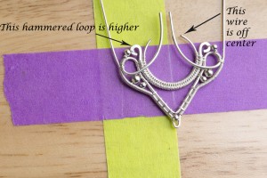 Sarah Thompson's Creating Symmetry in Design - , Wire Jewelry Design, Coiling, Coiling Wire, Wire Coiling, Loops, Wire Loop, Wrapped Wire Loop, Wire Wrapping, Wrapping, Wire Wrapping Jewelry, Weaving, Wire Weaving, Weaving Wire, Design, Wire Wrapped piece 