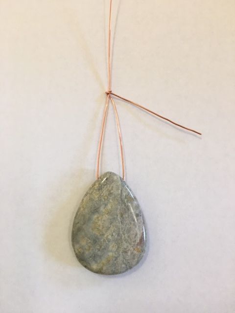 Karen Meador, Ph.D.'s A Simple Technique for Top-drilled Stones - , Contemporary Wire Jewelry, Wire Wrapping, Wrapping, Wire Wrapping Jewelry, top drilled stones