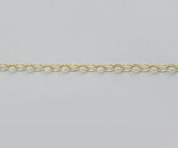 Gold Filled Chain Flat Cable 1.3mm - 10 Feet