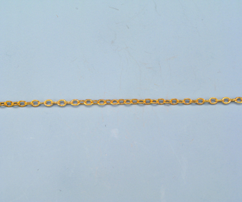 Gold Filled Corrugated Oval Cable Chain 2.4x1.8mm - 10 Feet