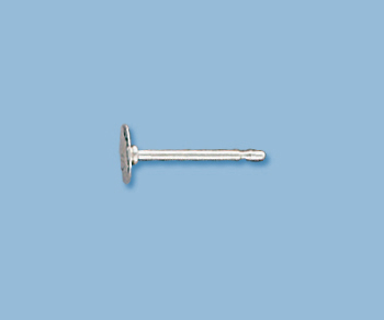 Sterling Silver Flat Pin Pad 4mm - Pack of 4