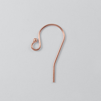 Rose Gold Filled Hook Wire 19.5mm w/1.5mm Ball - Pack of 2