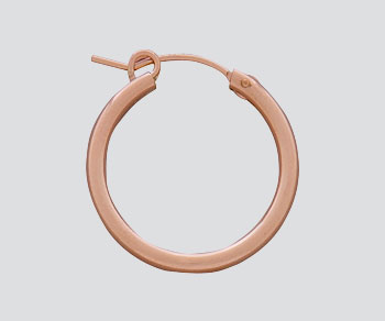 Rose Gold Filled Hoops 2x22mm - Pack of 2