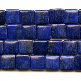 Lapis 12mm Square Beads - 8 Inch Strand