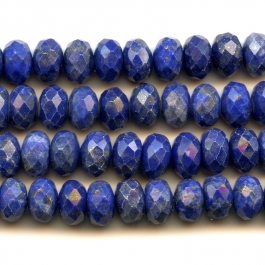 Lapis 8mm Faceted Rondelle Beads - 8 Inch Strand