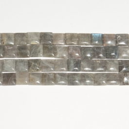 Labradorite 12mm Square Beads - 8 Inch Strand
