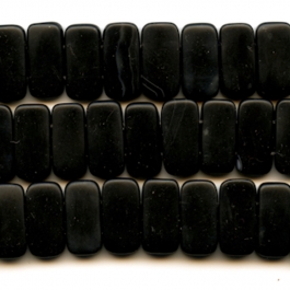 Matte Onyx 10x20mm Double Drilled Beads - 8 Inch Strand