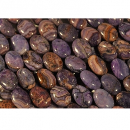 Purple Crazy Lace Agate 10x14mm Oval Beads - 8 Inch Strand