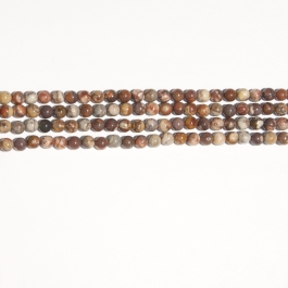 Bird's Eye Rhyolite 6mm Round Beads - 8 Inch Strand