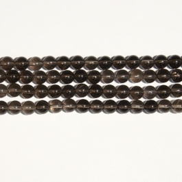 Smoky Quartz 8mm Round Beads - 8 Inch Strand