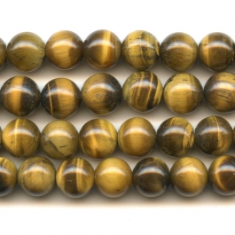 Tiger Eye 8mm Round Beads - 8 Inch Strand