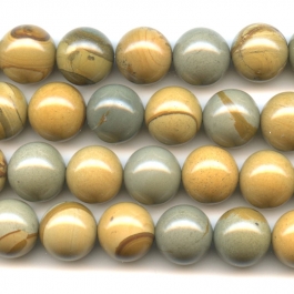 Wildhorse Picture Jasper 12mm Round Beads - 8 Inch Strand