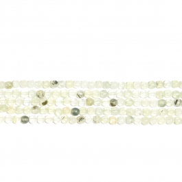 Prehnite 4mm Round Beads - 8 Inch Strand