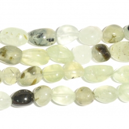 Prehnite 8x10mm Tumble Nugget Beads - 8 Inch Strand