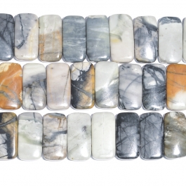 Picasso Jasper 10x20 Double Drilled Beads - 8 Inch Strand