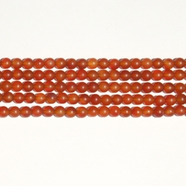 Matte Carnelian 6mm Round Beads - 8 Inch Strand