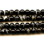 Sardonyx 6mm Round Beads - 8 Inch Strand