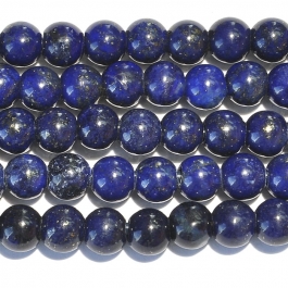 Lapis 8mm Round Large Hole Beads - 8 Inch Strand