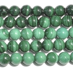 Malachite 6mm Round Beads - 8 Inch Strand