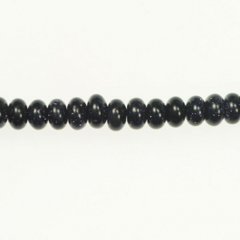 Blue Goldstone 6mm Rondelle Beads - 8 Inch Strand