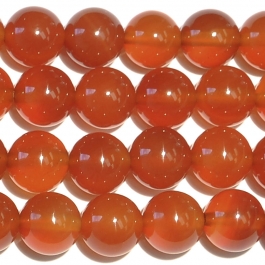 Carnelian 8mm Round Beads - 8 Inch Strand