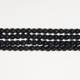 Blue Goldstone 8mm Round Beads - 8 Inch Strand