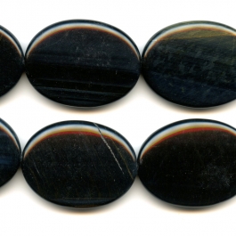 Blue Tiger Eye 30x40mm Oval Beads - 8 Inch Strand