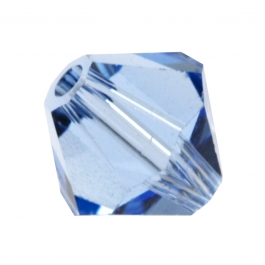 6mm Light Sapphire 5301 Bi-Cone Swarovski Crystal Beads - Pack of 10