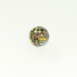 Abstract Round Crystal, Yellow Gold & Aventurina, Size 12mm