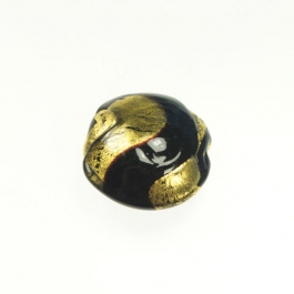 Exposed Gold Disc Chocolate/Yellow Gold, Size 25mm