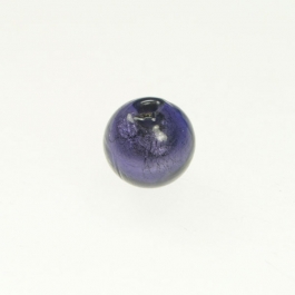 10mm Foil Round Purple/White Gold, Size 10mm