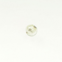 8mm Foil Round Crystal/White Gold, Size 8mm