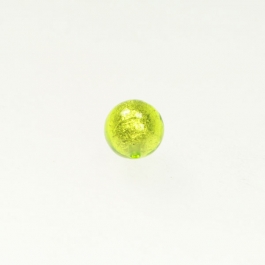 8mm Foil Round Lime/White Gold, Size 8mm