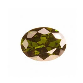 8X6mm Oval Olive CZ - Pack of 1