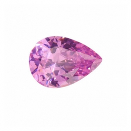 9x14mm Pear Pink Rose CZ - Pack of 1