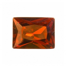 16x12mm Rectangle Garnet CZ  - Pack of 1