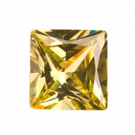 18mm Square Peridot CZ - Pack of 1