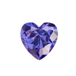 4X4mm Heart Tanzanite CZ - Pack of 2