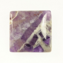 Dog Teeth Amethyst 25mm Square Cabochon